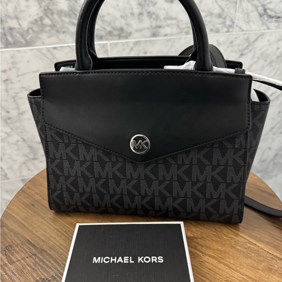 Bundle- Michael Kors Black and Gray Satchel and Men’s wallet - Picture 1 of 9